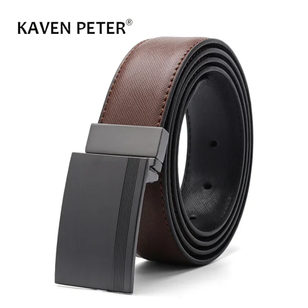 Ceinture Homme Boucle plate en cuir