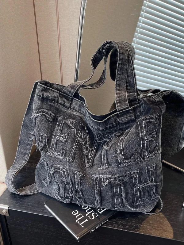 Sac à Épaule en Jeans Minimaliste