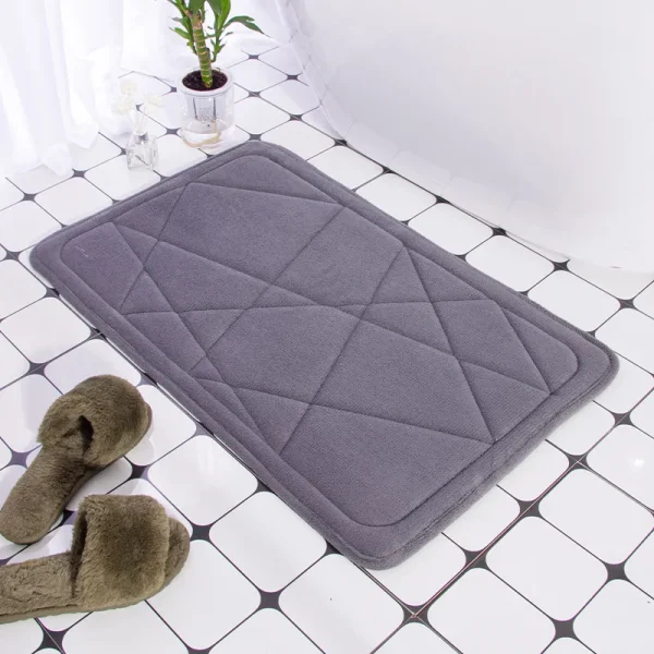 Tapis polaire doux salle de bain